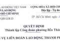 QUYẾT ĐỊNH THÀNH LẬP CÔNG ĐOÀN PHƯỜNG BẾN THÀNH