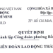 QUYẾT ĐỊNH THÀNH LẬP CÔNG ĐOÀN PHƯỜNG BẾN THÀNH