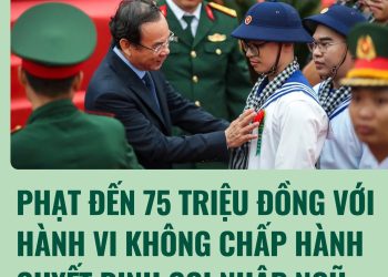 PHẠT ĐẾN 75 TRIỆU ĐỒNG VỚI HÀNH VI KHÔNG CHẤP HÀNH QUYẾT ĐỊNH GỌI NHẬP NGŨ