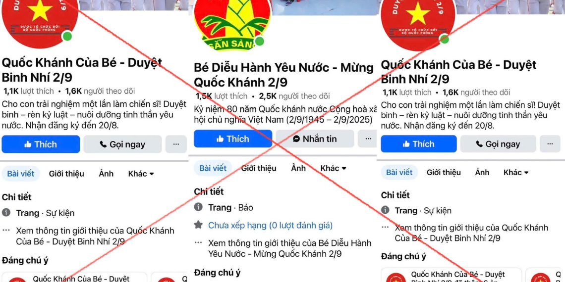 🔥 CẢNH BÁO LỪA ĐẢO QUA CÁC TRANG FACEBOOK “DUYỆT BINH NHÍ MỪNG QUỐC KHÁNH 2/9”