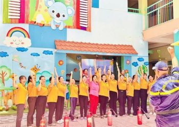 💥TRƯỜNG MẦM NON TUỔI THƠ TỔ CHỨC TẬP HUẤN CÔNG TÁC PHÒNG CHÁY CHỮA CHÁY CHO CÁN BỘ, GIÁO VIÊN, CÔNG NHÂN VIÊN TOÀN TRƯỜNG