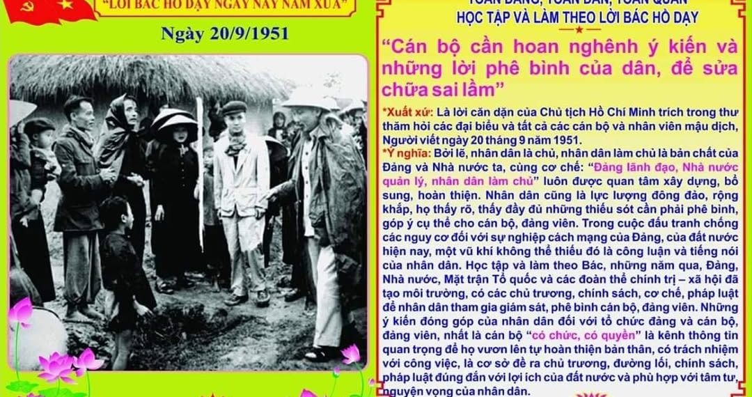 NHỚ LỜI BÁC DẠY!