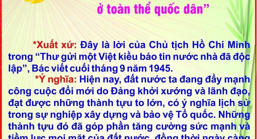 NHỚ LỜI BÁC DẠY!