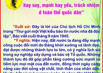 NHỚ LỜI BÁC DẠY!
