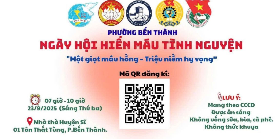 NGÀY HỘI HIẾN MÁU TÌNH NGUYỆN – PHƯỜNG BẾN THÀNH 2025