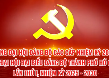 CHÀO MỪNG ĐẠI HỘI ĐẢNG BỘ CÁC CẤP NHIỆM KỲ 2025 – 2030 TIẾN TỚI ĐẠI HỘI ĐẠI BIỂU ĐẢNG BỘ THÀNH PHỐ HỒ CHÍ MINH LẦN THỨ I, NHIỆM KỲ 2025 – 2030