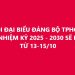 DỰ KIẾN THỜI GIAN TỔ CHỨC ĐẠI HỘI ĐẠI BIỂU ĐẢNG BỘ TP HCM LẦN THỨ I