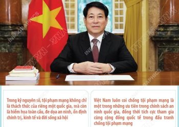 MỘT SỐ NỘI DUNG CHÍNH TRONG THÔNG ĐIỆP CỦA CHỦ TỊCH NƯỚC LƯƠNG CƯỜNG NHÂN DỊP VIỆT NAM ĐĂNG CAI LỄ MỞ KÝ CÔNG ƯỚC CỦA LIÊN HỢP QUỐC VỀ CHỐNG TỘI PHẠM MẠNG