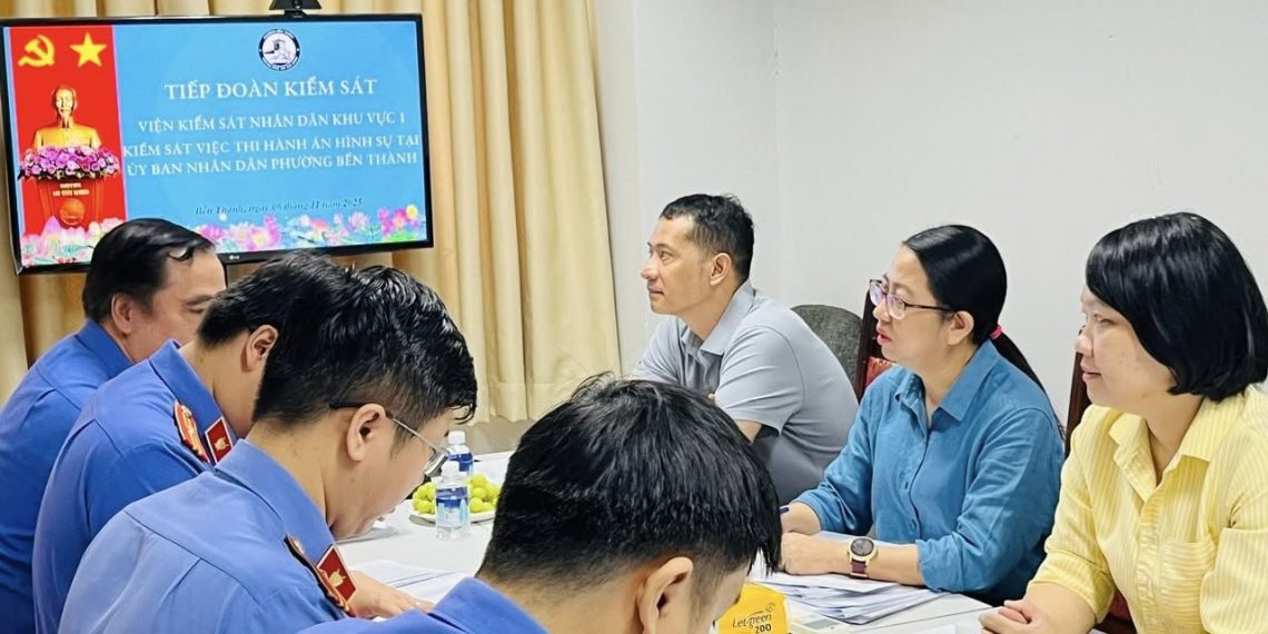 UBND PHƯỜNG BẾN THÀNH TIẾP ĐOÀN KIỂM TRA CỦA VIỆN KIỂM SÁT NHÂN DÂN KHU VỰC 1