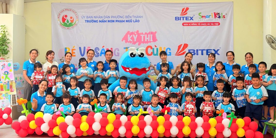TRƯỜNG MẦM NON PHẠM NGŨ LÃO TỔ CHỨC “HỘI THI BÉ VẼ SÁNG TẠO CÙNG BITEX”