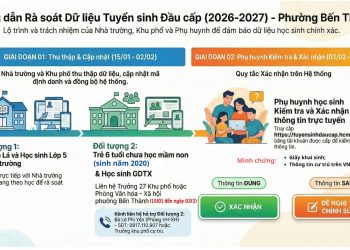 HƯỚNG DẪN RÀ SOÁT DỮ LIỆU TUYỂN SINH ĐẦU CẤP PHƯỜNG BẾN THÀNH