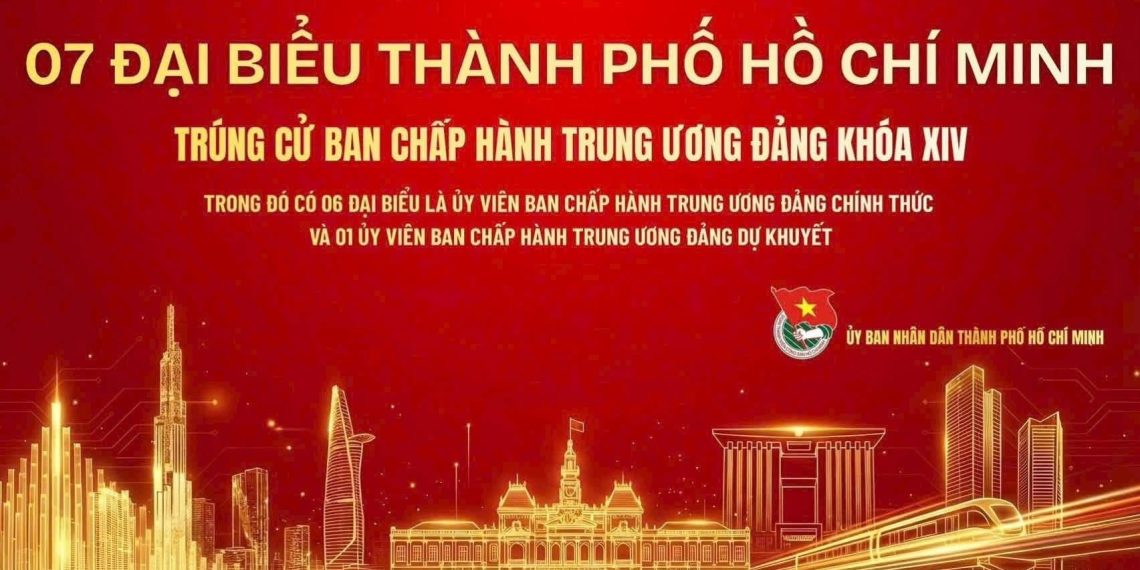 7 ĐẠI BIỂU ĐOÀN ĐẢNG BỘ TPHCM TRÚNG CỬ BAN CHẤP HÀNH TRUNG ƯƠNG KHÓA XIV