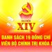 DANH SÁCH 19 ĐỒNG CHÍ ỦY VIÊN BỘ CHÍNH TRỊ KHOÁ XIV