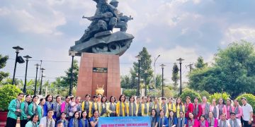 TẬP THỂ SƯ PHẠM TRƯỜNG MẦM NON BẾN THÀNH TỔ CHỨC HOẠT ĐỘNG “UỐNG NƯỚC NHỚ NGUỒN” TẠI DI TÍCH LỊCH SỬ CĂN CỨ ẤP BẮC