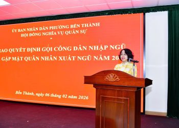PHƯỜNG BẾN THÀNH TRAO LỆNH GỌI CÔNG DÂN NHẬP NGŨ NĂM 2026