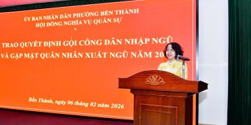PHƯỜNG BẾN THÀNH TRAO LỆNH GỌI CÔNG DÂN NHẬP NGŨ NĂM 2026