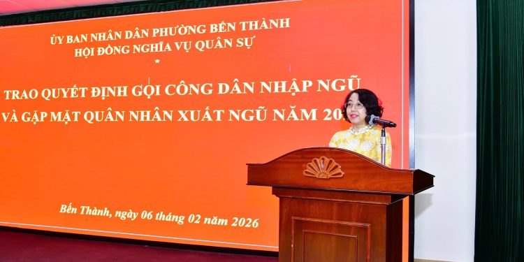 PHƯỜNG BẾN THÀNH TRAO LỆNH GỌI CÔNG DÂN NHẬP NGŨ NĂM 2026