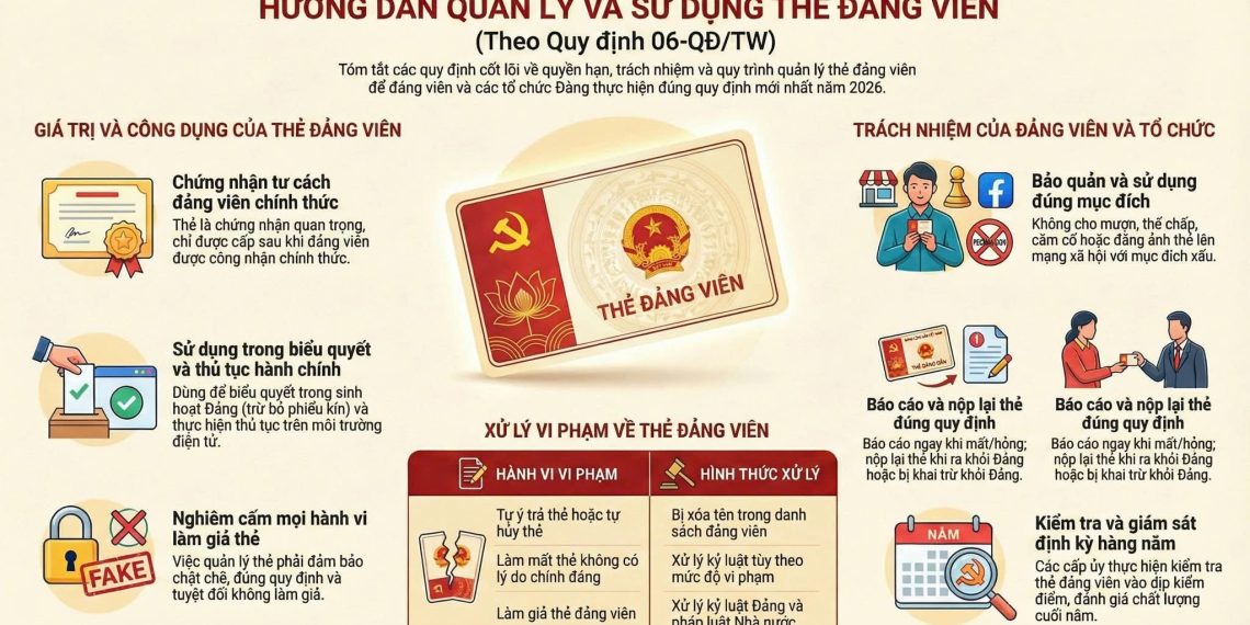 HƯỚNG DẪN QUẢN LÝ VÀ SỬ DỤNG THẺ ĐẢNG VIÊN (THEO QUY ĐỊNH SỐ 06-QĐ/TW)