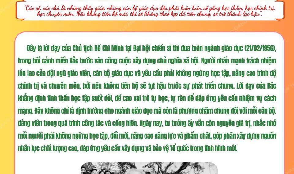 HỌC BÁC LÒNG TA TRONG SÁNG HƠN!