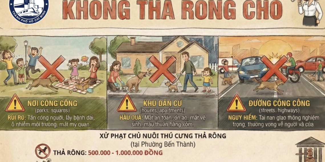 THÔNG BÁO VỀ VIỆC QUẢN LÝ VẬT NUÔI TRÊN ĐỊA BÀN PHƯỜNG BẾN THÀNH