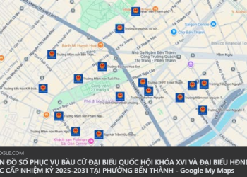 PHƯỜNG BẾN THÀNH TRIỂN KHAI BẢN ĐỒ SỐ TRA CỨU 16 KHU VỰC BỎ PHIẾU