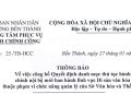Thông báo về việc công bố Quyết định danh mục thủ tục hành chính nội bộ mới ban hành lĩnh vực Di sản văn hóa thuộc phạm vi chức năng quản lý của Sở Văn hóa và Thế thao