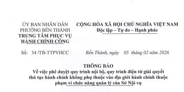 Thông báo về việc công bố danh mục thủ tục hành chính mới ban hành và bị bãi bỏ lĩnh vực Việc làm thuộc phạm vi chức năng quản lý của Sở Nội vụ