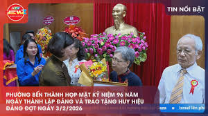 🌻🌻🌻 PHƯỜNG BẾN THÀNH HỌP MẶT KỶ NIỆM 96 NĂM NGÀY THÀNH LẬP ĐẢNG VÀ TRAO TẶNG HUY HIỆU ĐẢNG HTV