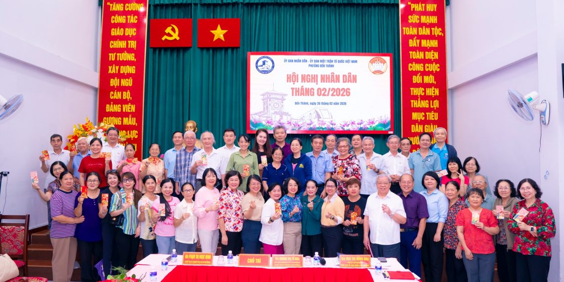 PHƯỜNG BẾN THÀNH TỔ CHỨC HỘI NGHỊ NHÂN DÂN VÀ GIAO BAN VỚI KHU PHỐ ĐỊNH KỲ THÁNG 2 NĂM 2026