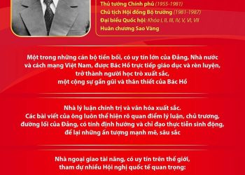 ĐỒNG CHÍ PHẠM VĂN ĐỒNG: NHÀ CHÍNH TRỊ, NGOẠI GIAO, NHÀ VĂN HÓA LỚN CỦA ĐẢNG VÀ DÂN TỘC
