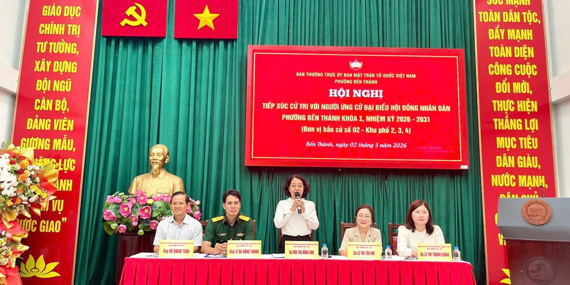 TIẾP XÚC CỬ TRI KHU PHỐ 2 VỚI NGƯỜI ỨNG CỬ ĐẠI BIỂU HỘI ĐỒNG NHÂN DÂN PHƯỜNG NHIỆM KỲ 2026 – 2031