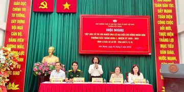 TIẾP XÚC CỬ TRI KHU PHỐ 2 VỚI NGƯỜI ỨNG CỬ ĐẠI BIỂU HỘI ĐỒNG NHÂN DÂN PHƯỜNG NHIỆM KỲ 2026 – 2031