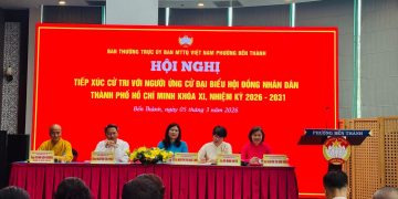 CỬ TRI PHƯỜNG BẾN THÀNH TIẾP XÚC VỚI NGƯỜI ỨNG CỬ ĐẠI BIỂU HĐND THÀNH PHỐ KHÓA XI, NHIỆM KỲ 2026 – 2031 (ĐƠN VỊ BẦU CỬ SỐ 14)