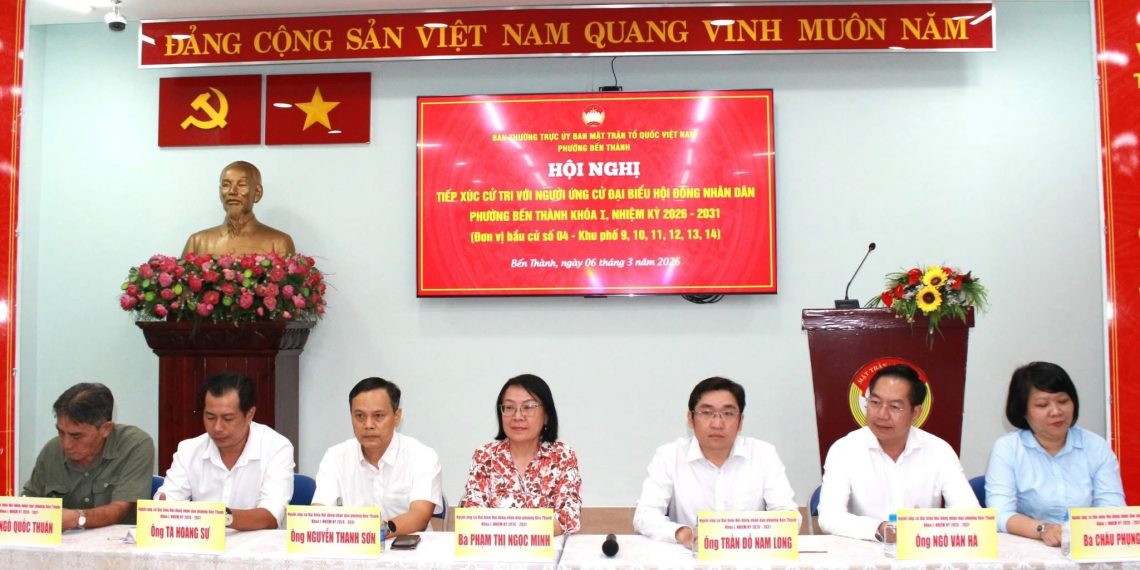 ĐƠN VỊ BẦU CỬ SỐ 4 PHƯỜNG BẾN THÀNH TIẾP XÚC CỬ TRI KHU PHỐ 9