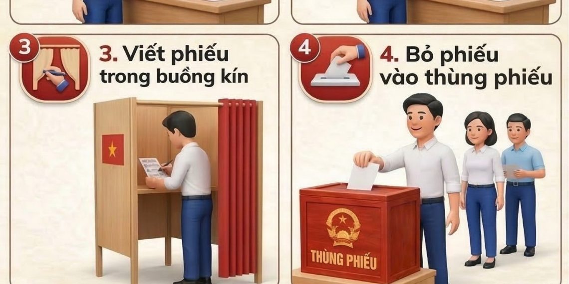 HƯỚNG DẪN CỬ TRI THỰC HIỆN BỎ PHIẾU