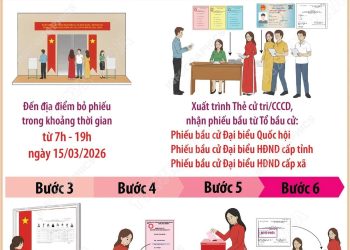 BẦU CỬ QUỐC HỘI VÀ HĐND: 6 BƯỚC BỎ PHIẾU BẦU CỬ ĐÚNG QUY ĐỊNH
