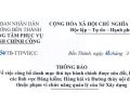 Thông báo số 54 về việc công bố danh mục thủ tục hành chính được sửa đổi, bổ sung các lĩnh vực Đăng kiêm; Hàng hải và Đường thủy nội địa thuộc phạm vi chức năng quản lý của Sở Xây dựng