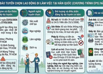 THÔNG BÁO TUYỂN CHỌN LAO ĐỘNG ĐI LÀM VIỆC TẠI HÀN QUỐC (CHƯƠNG TRÌNH EPS) NĂM 2026