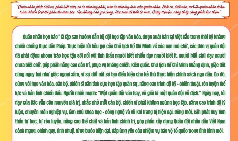 HỌC BÁC LÒNG TA TRONG SÁNG HƠN!