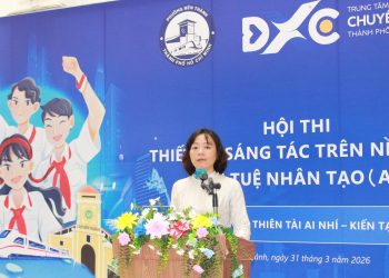 KHAI MẠC HỘI THI THIẾT KẾ, SÁNG TÁC TRÊN NỀN TẢNG TRÍ TUỆ NHÂN TẠO (AI) DÀNH CHO HỌC SINH PHƯỜNG BẾN THÀNH