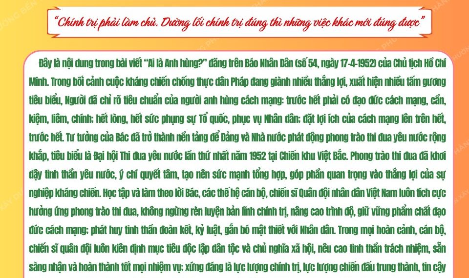 HỌC BÁC LÒNG TA TRONG SÁNG HƠN!