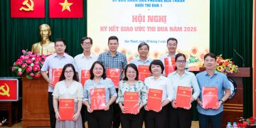 KHỐI THI ĐUA 1 – UBND PHƯỜNG BẾN THÀNH TỔ CHỨC HỘI NGHỊ KÝ KẾT GIAO ƯỚC THI ĐUA NĂM 2026