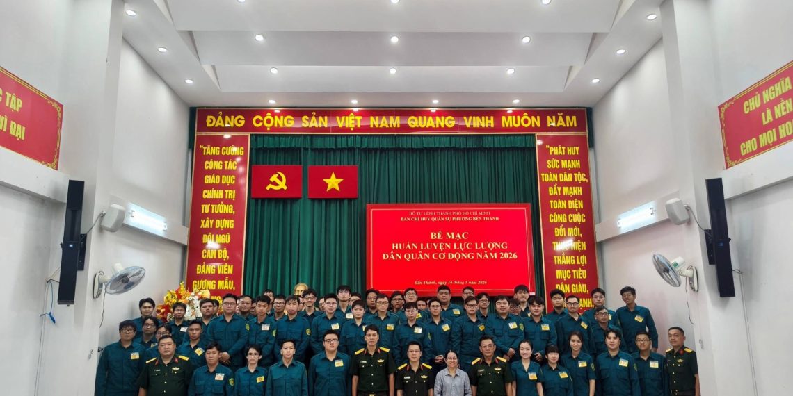 BAN CHỈ HUY QUÂN SỰ PHƯỜNG BẾN THÀNH HOÀN THÀNH XUẤT SẮC NHIỆM VỤ HUẤN LUYỆN LỰC LƯỢNG DÂN QUÂN CƠ ĐỘNG NĂM 2026