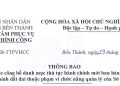 Thông báo về việc công bố danh mục thủ tục hành chính được sửa đổi, bỗ sung lĩnh vực Lâm nghiệp và Kiểm lâm thuộc phạm vi chức năng quản lý của Sở Nông nghiệp và Môi trường