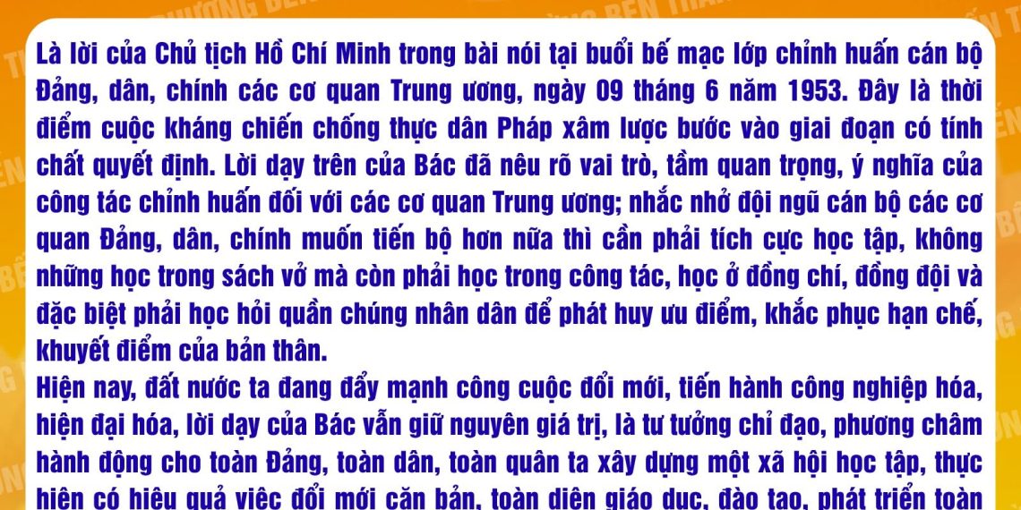 HỌC BÁC LÒNG TA TRONG SÁNG HƠN!