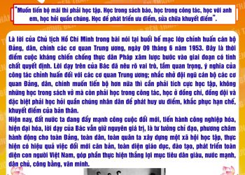HỌC BÁC LÒNG TA TRONG SÁNG HƠN!