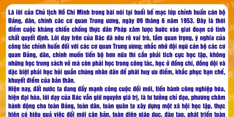 HỌC BÁC LÒNG TA TRONG SÁNG HƠN!