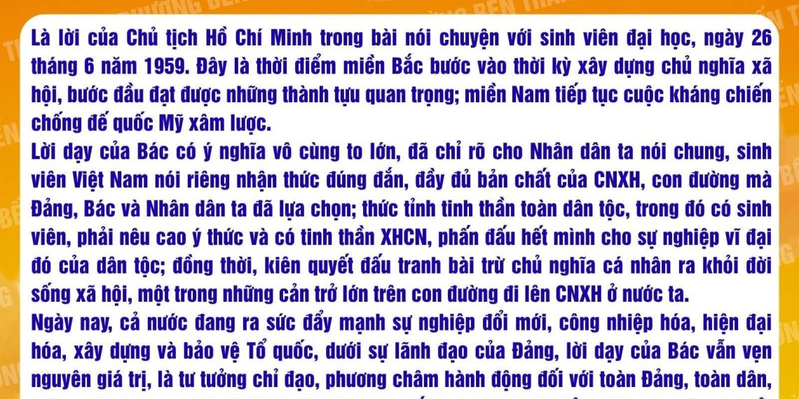 HỌC BÁC LÒNG TA TRONG SÁNG HƠN!