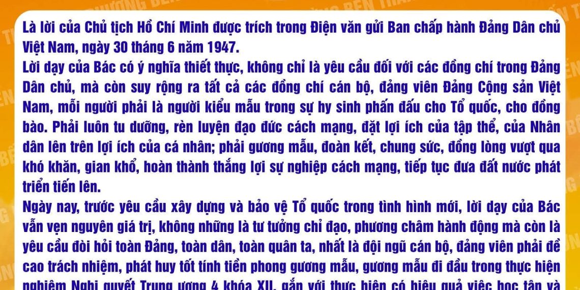 HỌC BÁC LÒNG TA TRONG SÁNG HƠN!