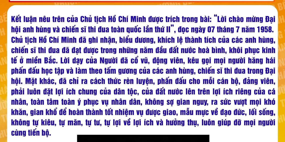 HỌC BÁC LÒNG TA TRONG SÁNG HƠN!